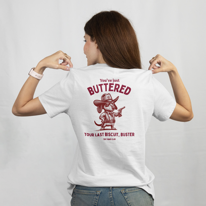 Buttered your last biscuit - bordeaux - dachshund T-shirt