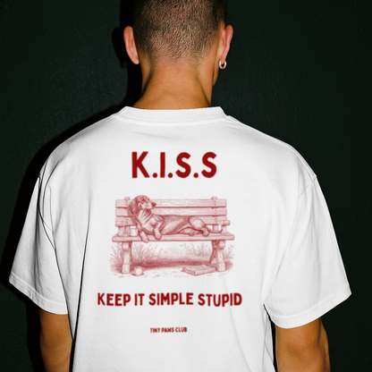 K.I.S.S - Back print bordeaux - dachshund T-shirt