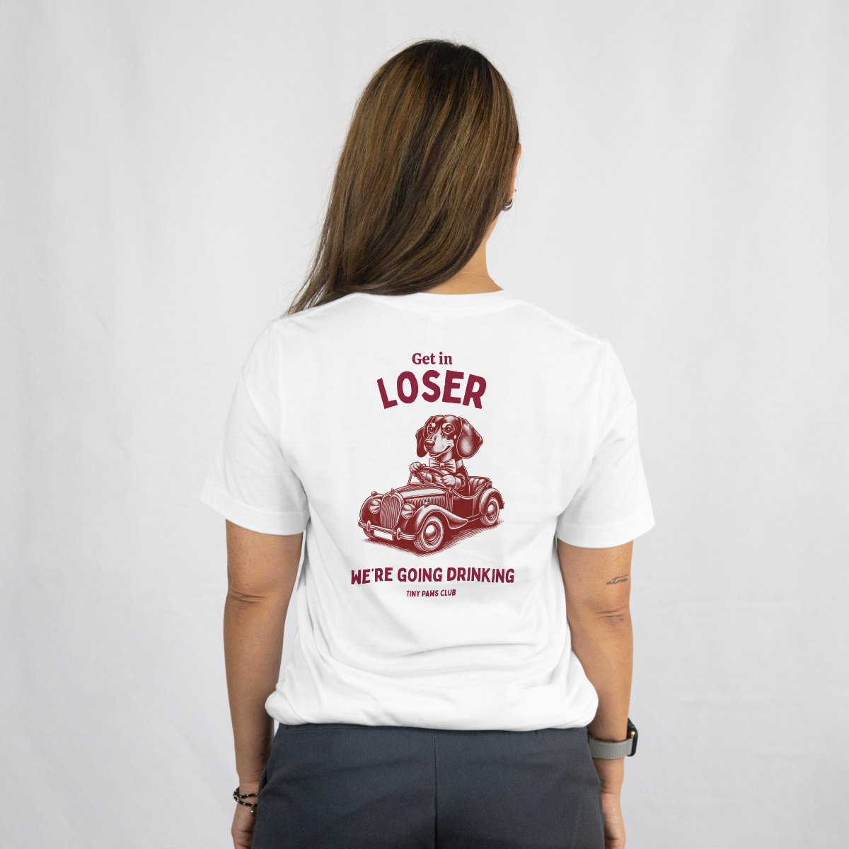 Get in loser - bordeaux - dachshund T-shirt