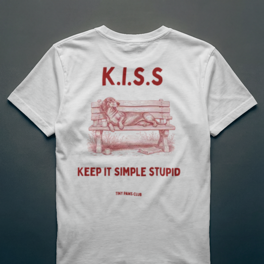 K.I.S.S - Back print bordeaux - dachshund T-shirt