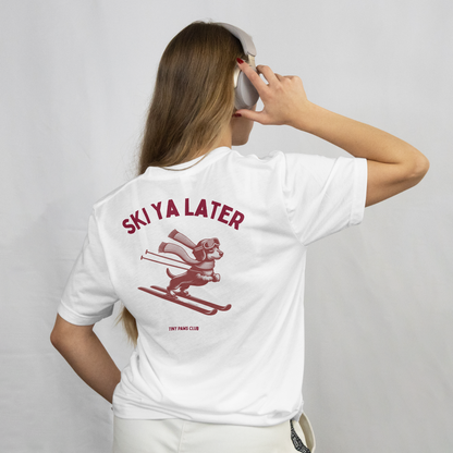Ski ya later - bordeaux - dachshund T-shirt