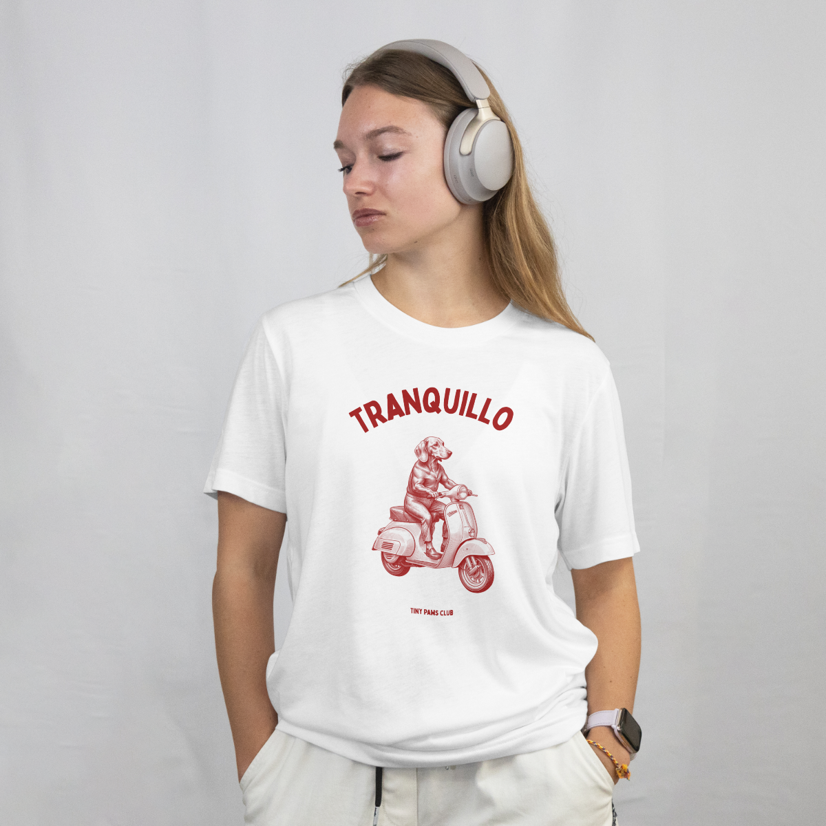 Tranquillo - Front print bordeaux - dachshund T-shirt