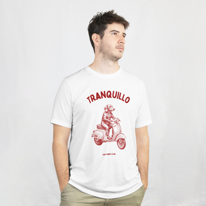 Tranquillo - Front print bordeaux - dachshund T-shirt