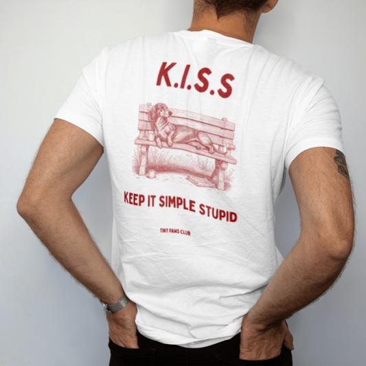 K.I.S.S - Back print bordeaux - dachshund T-shirt