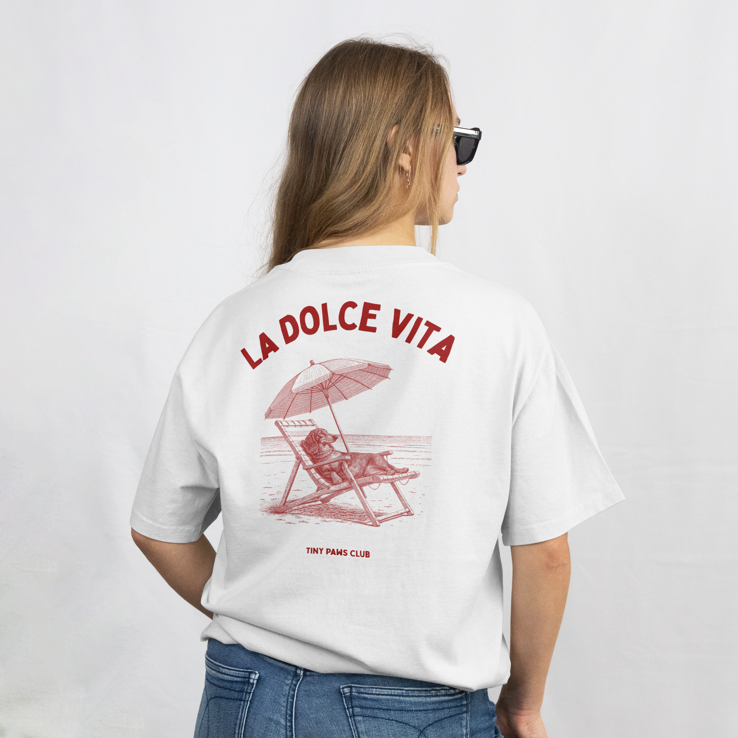 La Dolce Vita - bordeaux - dachshund T-shirt