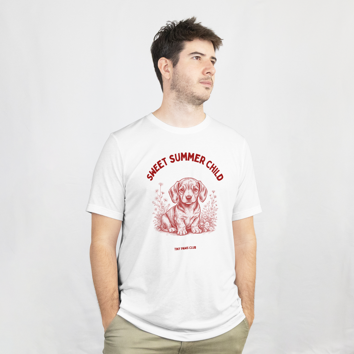 Sweet summer child - Front print bordeaux - dachshund T-shirt