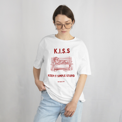 K.I.S.S - Front print bordeaux - dachshund T-shirt