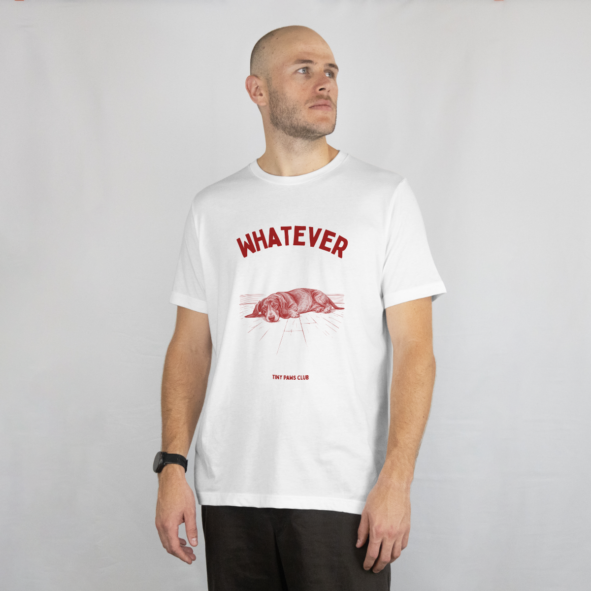 Whatever - Front print bordeaux - dachshund T-shirt