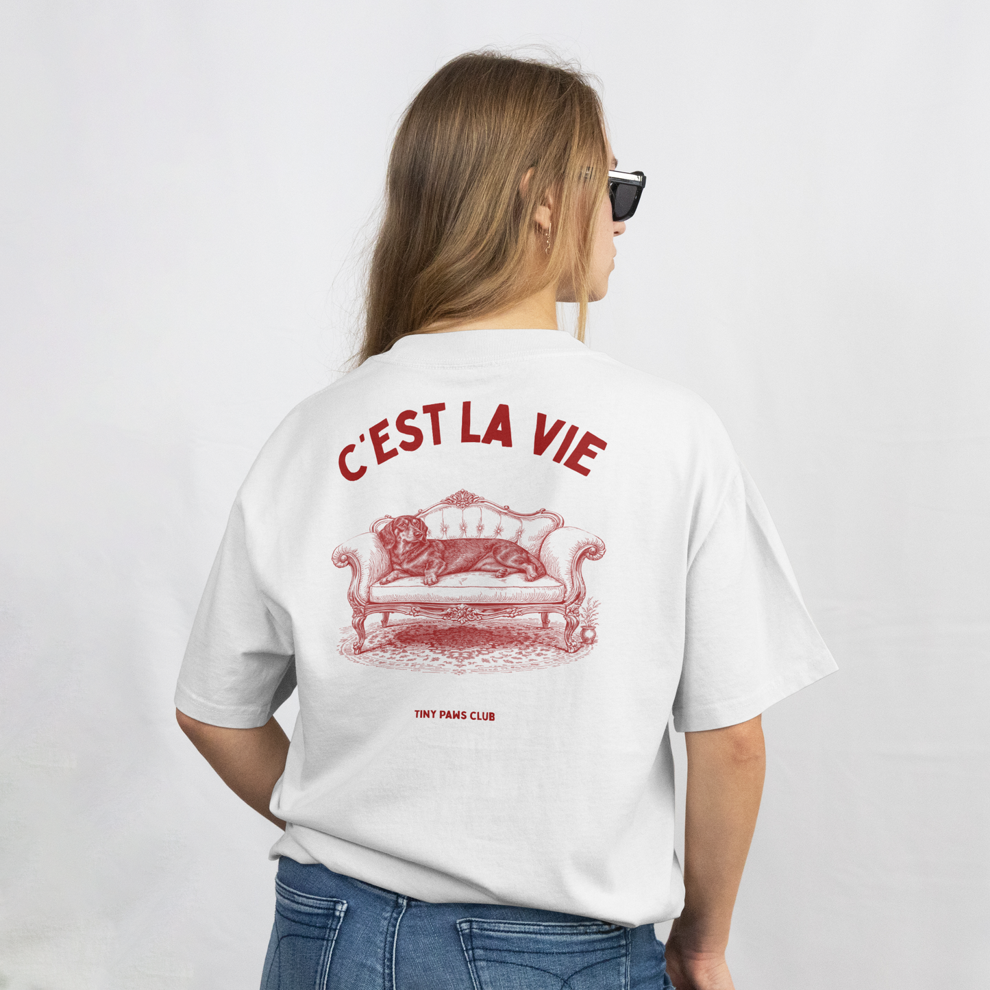 C'est la vie - bordeaux - dachshund T-shirt