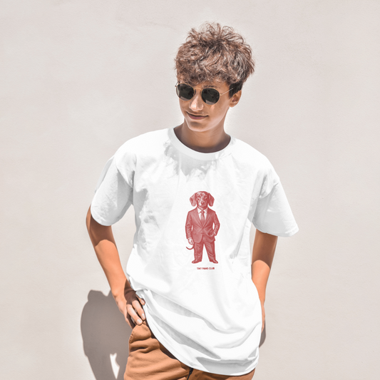 Business sausage - Front print bordeaux - dachshund T-shirt