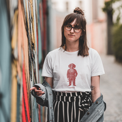 Business sausage - Front print bordeaux - dachshund T-shirt