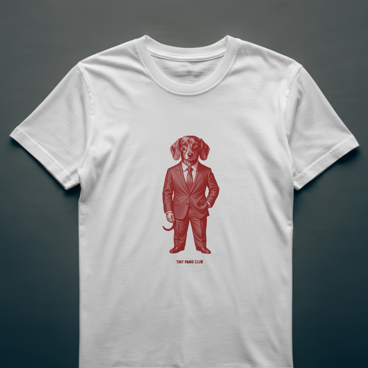Business sausage - Front print bordeaux - dachshund T-shirt