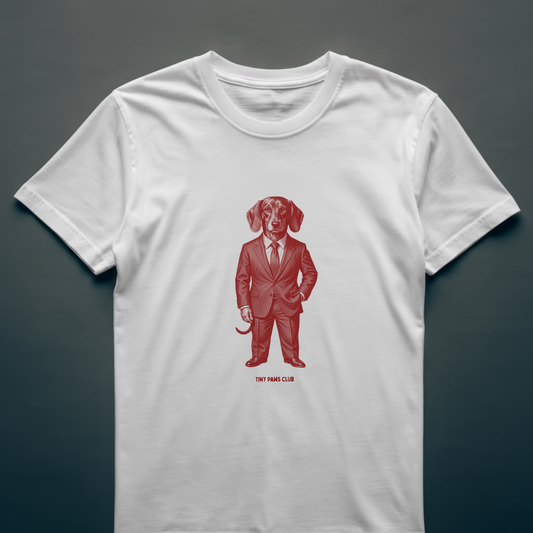 Business sausage - Front print bordeaux - dachshund T-shirt