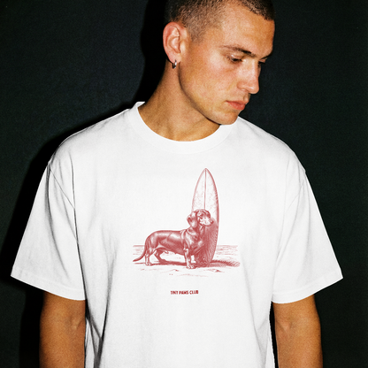 Salty Soul - Front print bordeaux - dachshund T-shirt