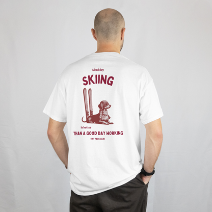 Skiing is better - bordeaux - dachshund T-shirt