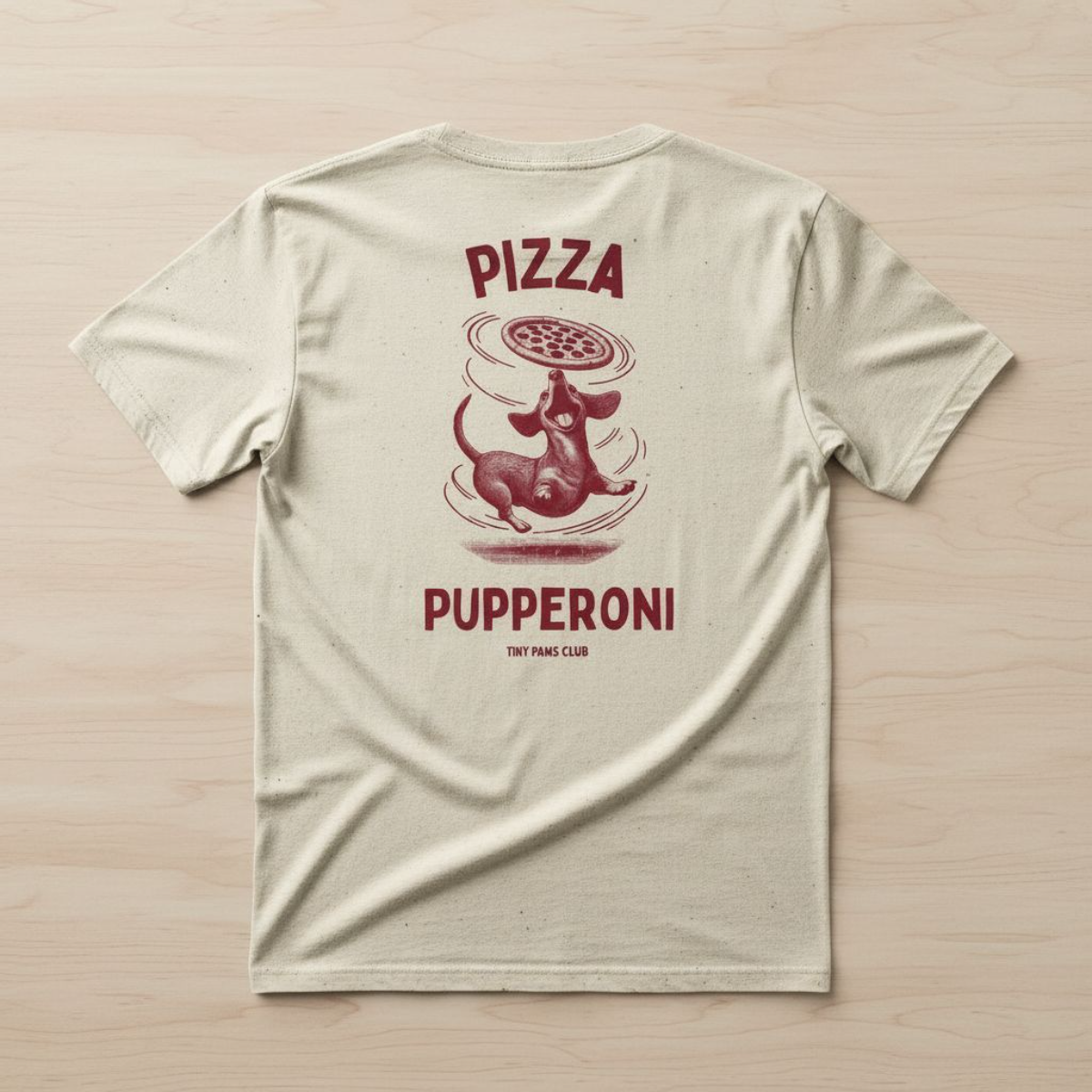 Pizza Pupperoni - bordeaux - dachshund T-shirt