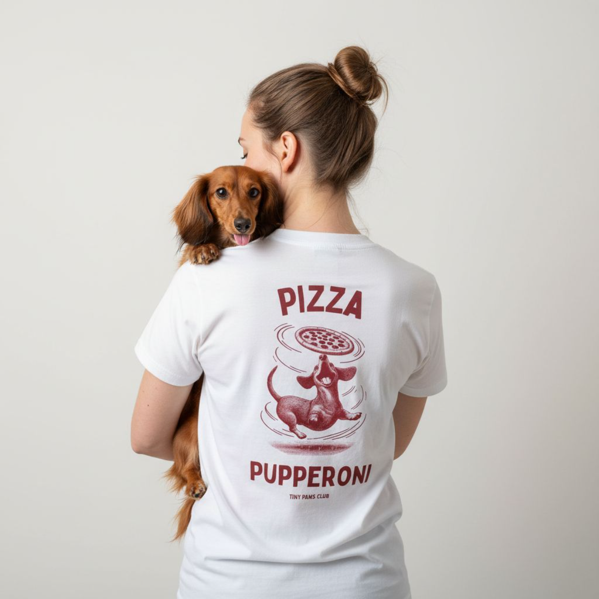Pizza Pupperoni - bordeaux - dachshund T-shirt