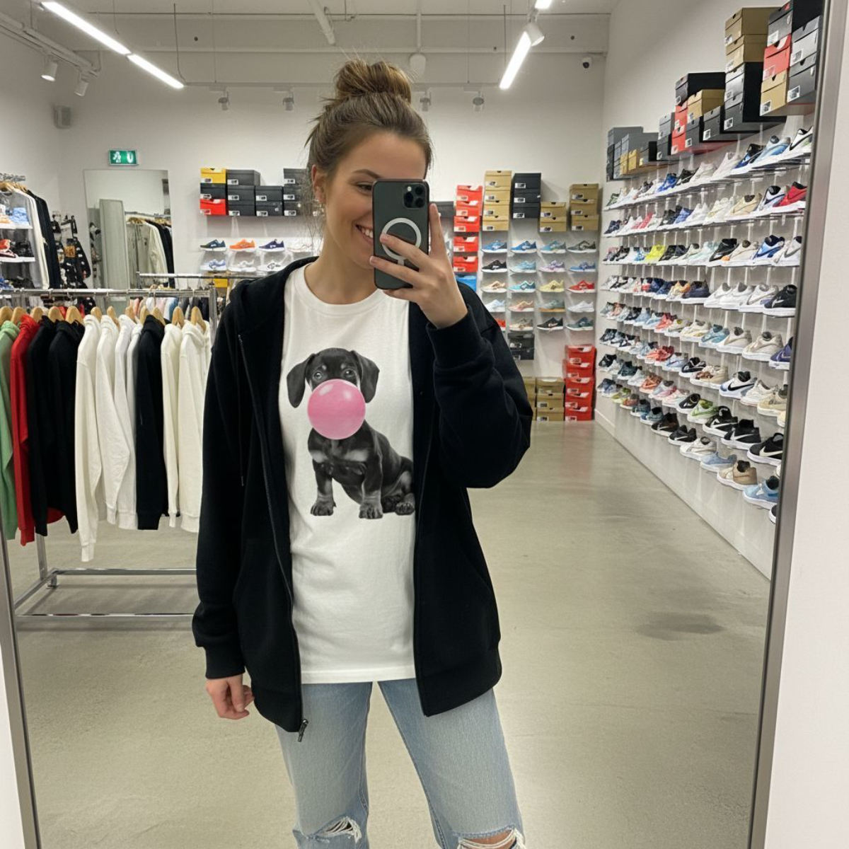 Bubblegum pup - dachshund T-shirt