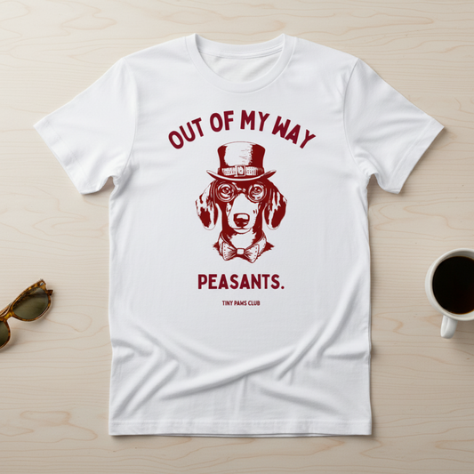 Out of my way - bordeaux - dachshund T-shirt
