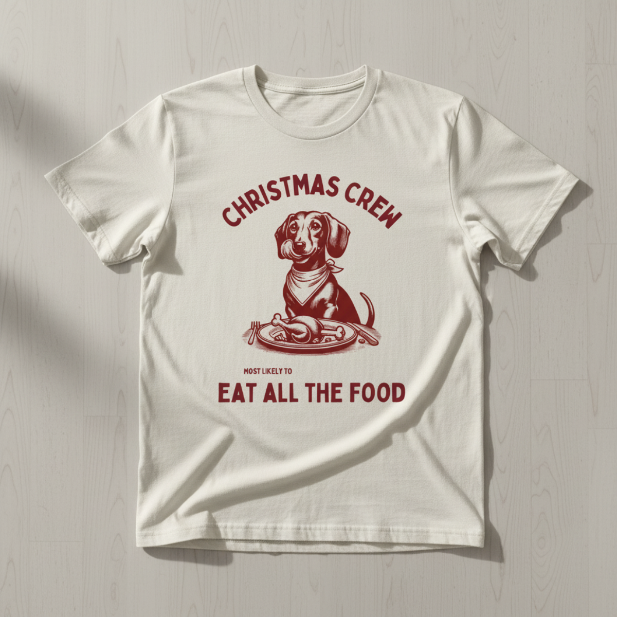 Eat all the food - bordeaux - dachshund T-shirt