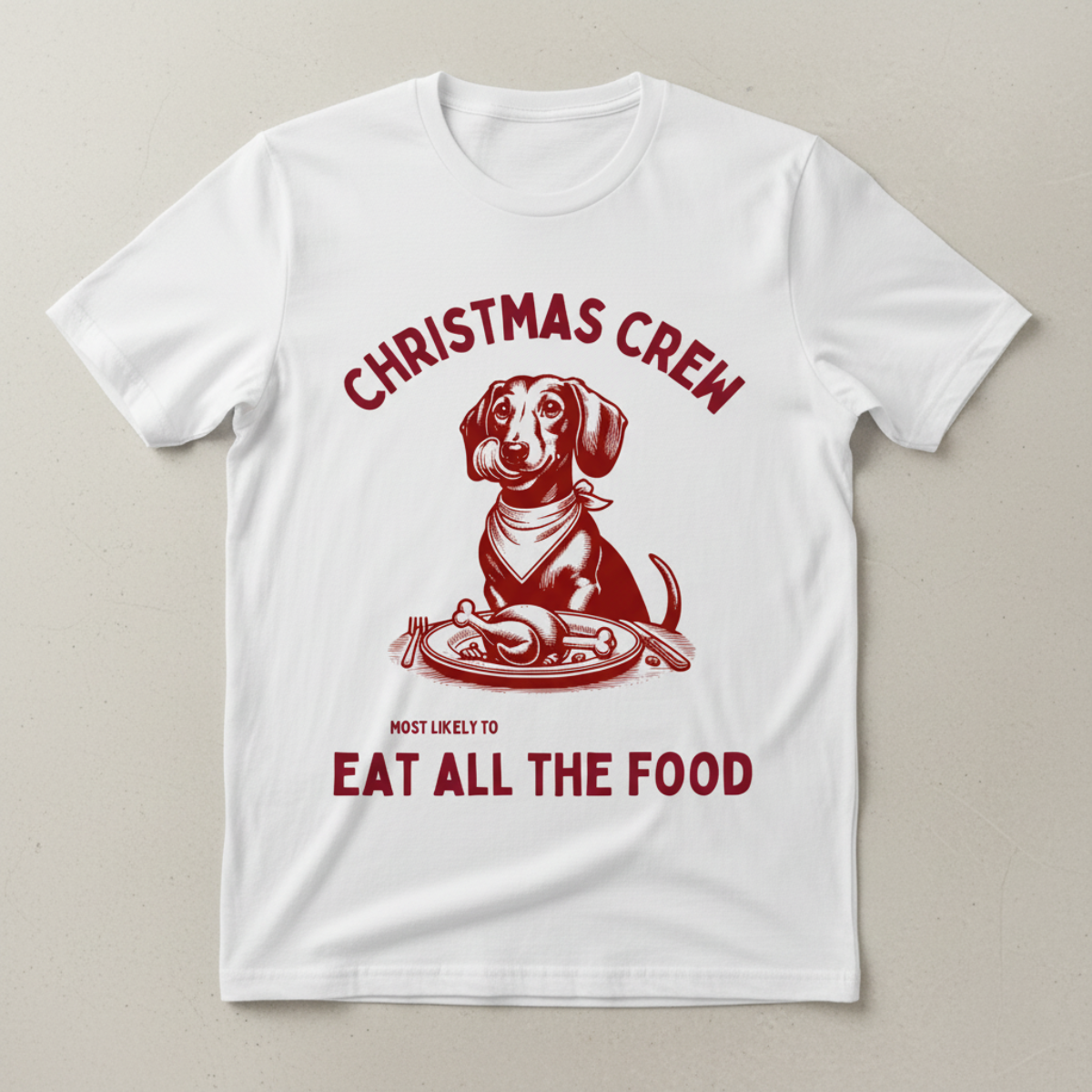 Eat all the food - bordeaux - dachshund T-shirt