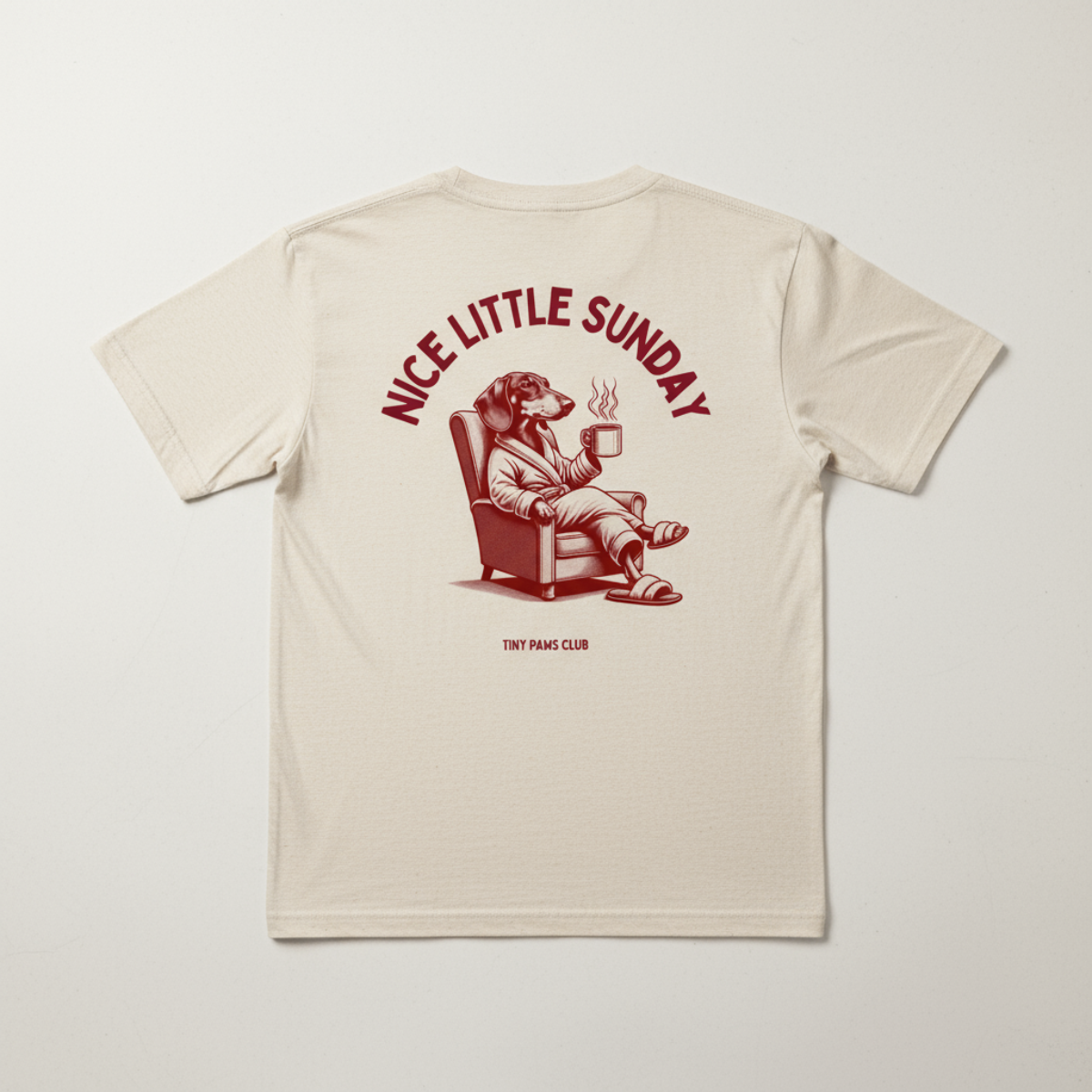 Nice little sunday - bordeaux - dachshund T-shirt