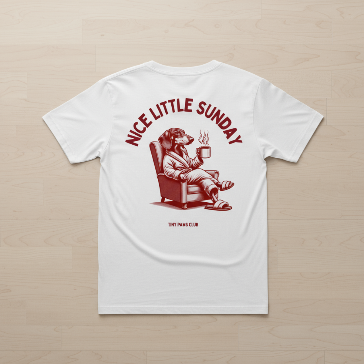 Nice little sunday - bordeaux - dachshund T-shirt