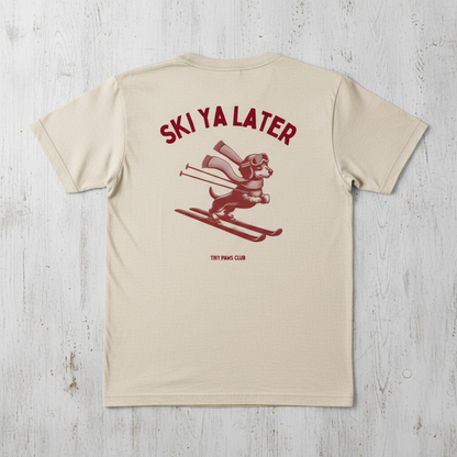 Ski ya later - bordeaux - dachshund T-shirt