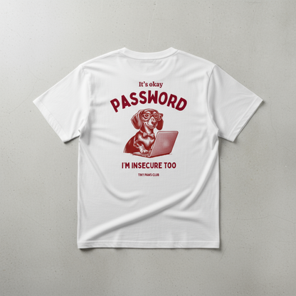 I'm insecure too - bordeaux - dachshund T-shirt