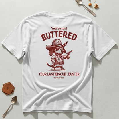 Buttered your last biscuit - bordeaux - dachshund T-shirt