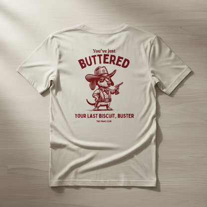 Buttered your last biscuit - bordeaux - dachshund T-shirt