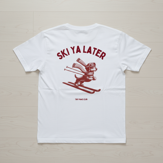 Ski ya later - bordeaux - dachshund T-shirt