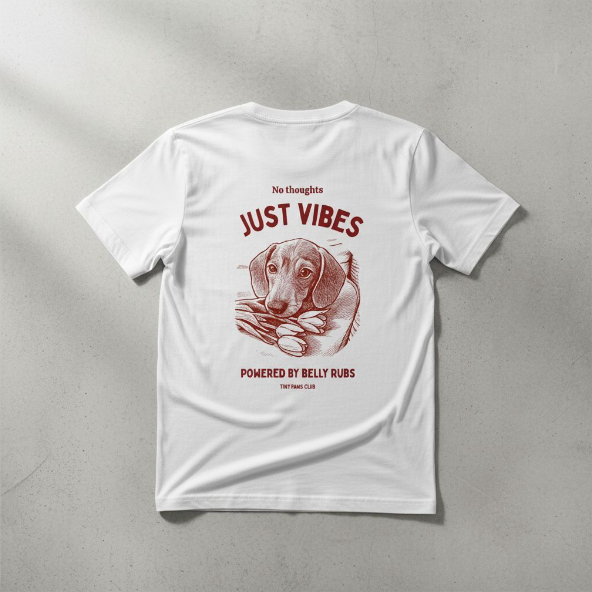 Just vibes - bordeaux - dachshund T-shirt