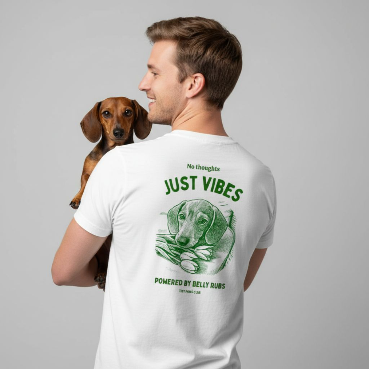 Just vibes - Green- dachshund T-shirt