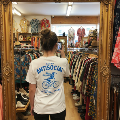 Antisocial - blue - dachshund T-shirt