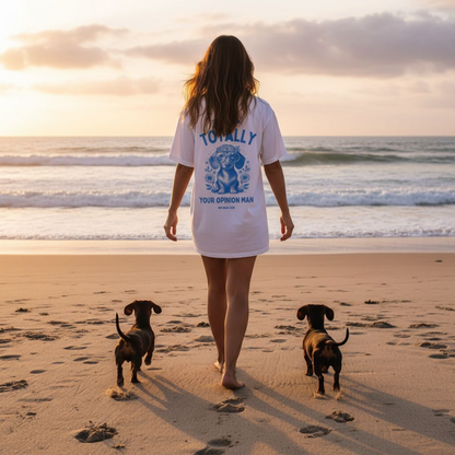 Your opinion - blue - dachshund T-shirt