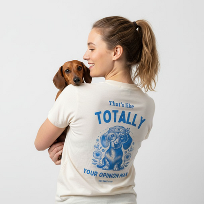 Your opinion - blue - dachshund T-shirt