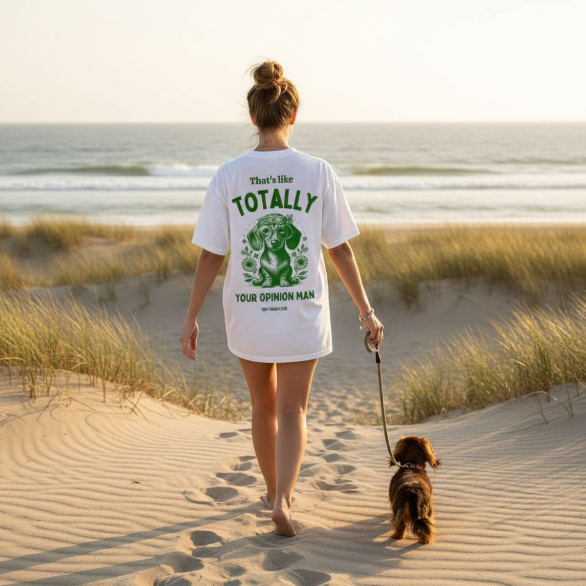 Your opinion - green - dachshund T-shirt