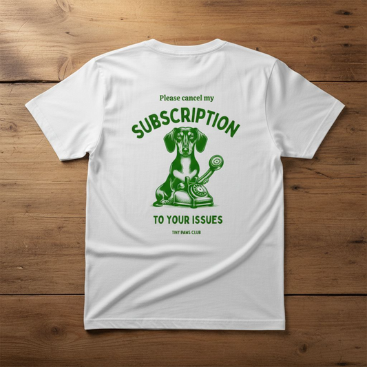Subscription - green - dachshund T-shirt
