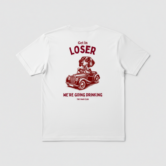 Get in loser - bordeaux - dachshund T-shirt