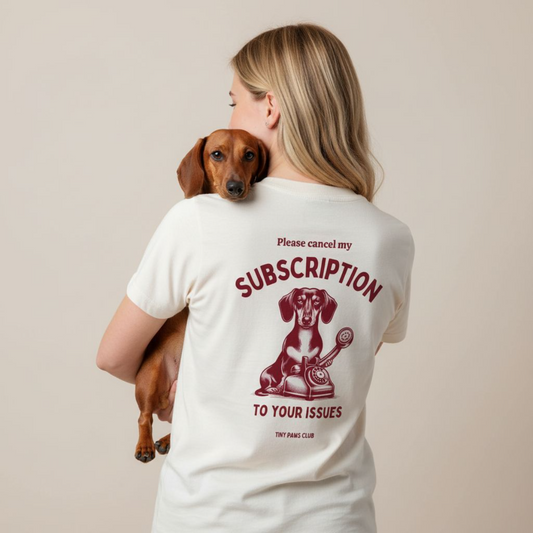 Subscription - bordeaux - dachshund T-shirt
