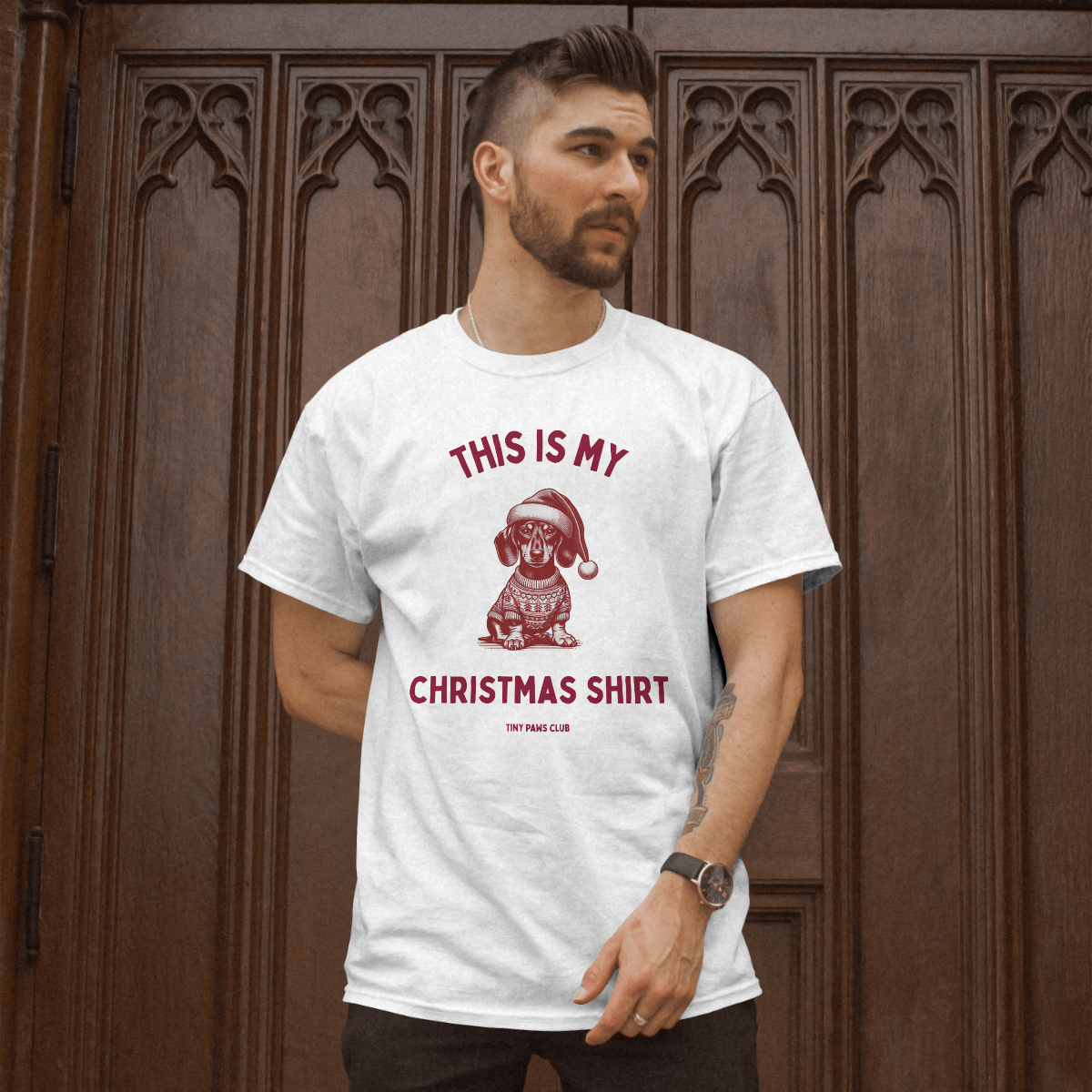 This is my christmas shirt - bordeaux - dachshund T-shirt