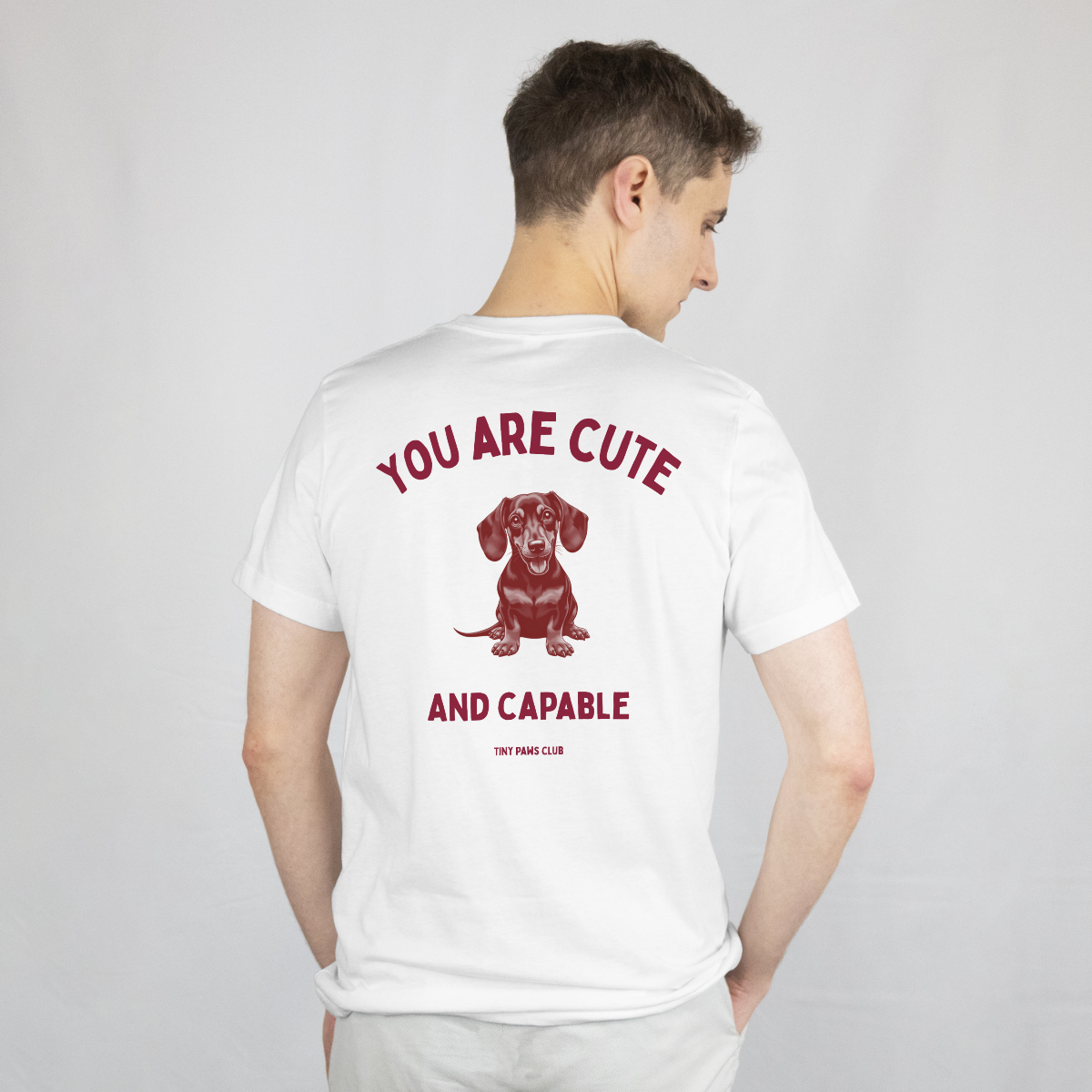 You are cute - bordeaux - dachshund T-shirt