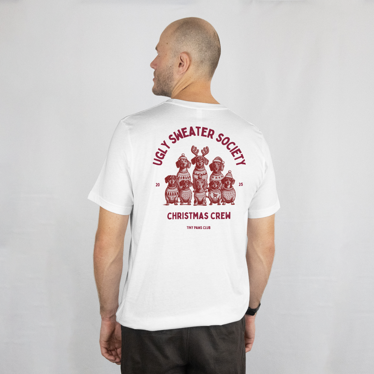 Ugly sweater society - bordeaux - dachshund T-shirt