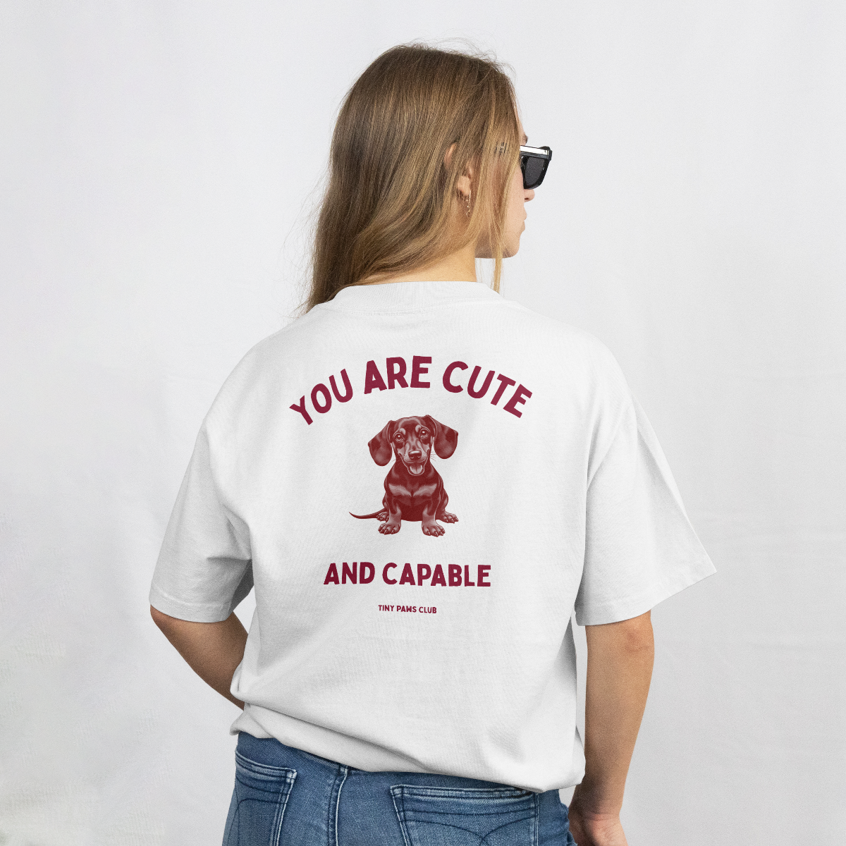 You are cute - bordeaux - dachshund T-shirt