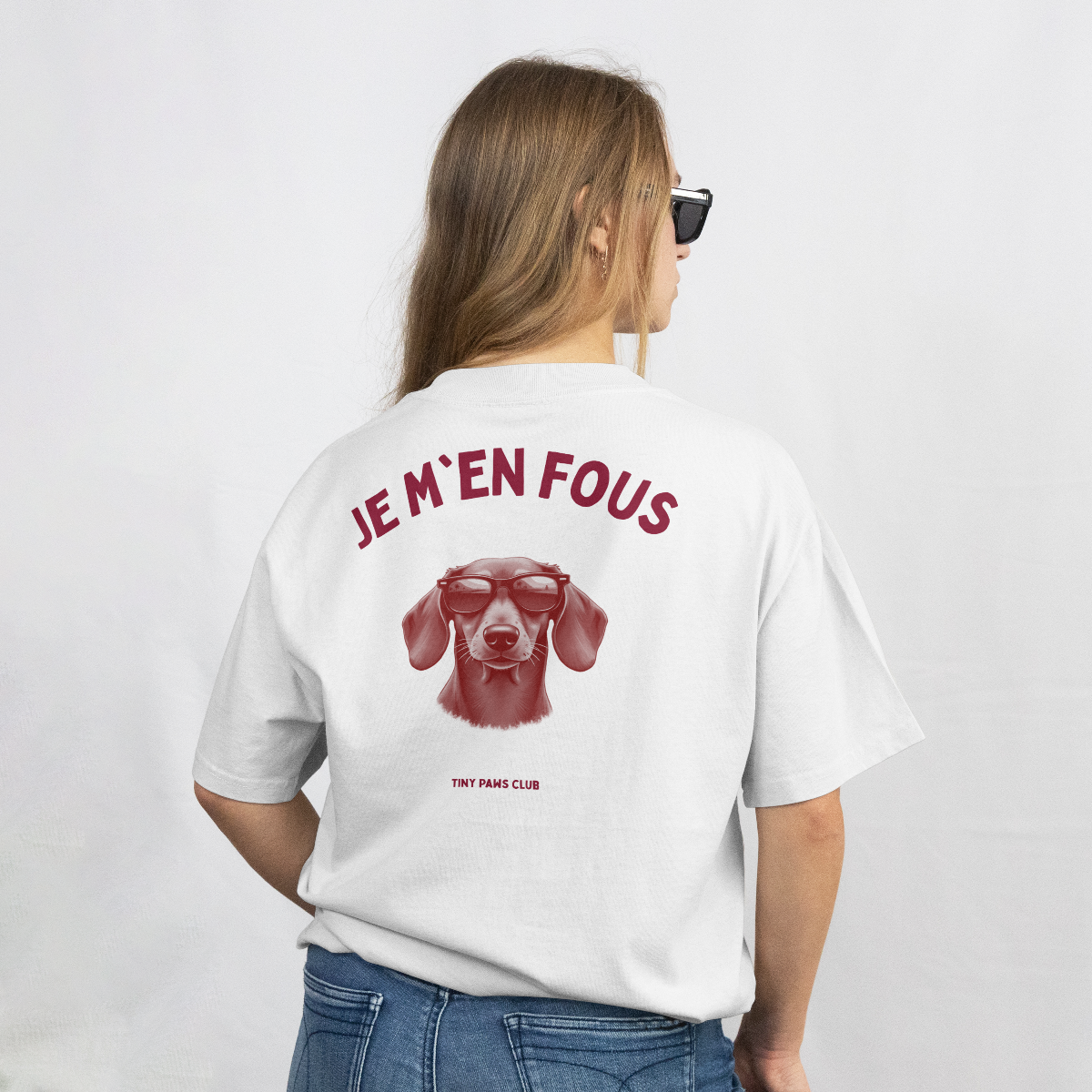 Je m'en fous - bordeaux - dachshund T-shirt