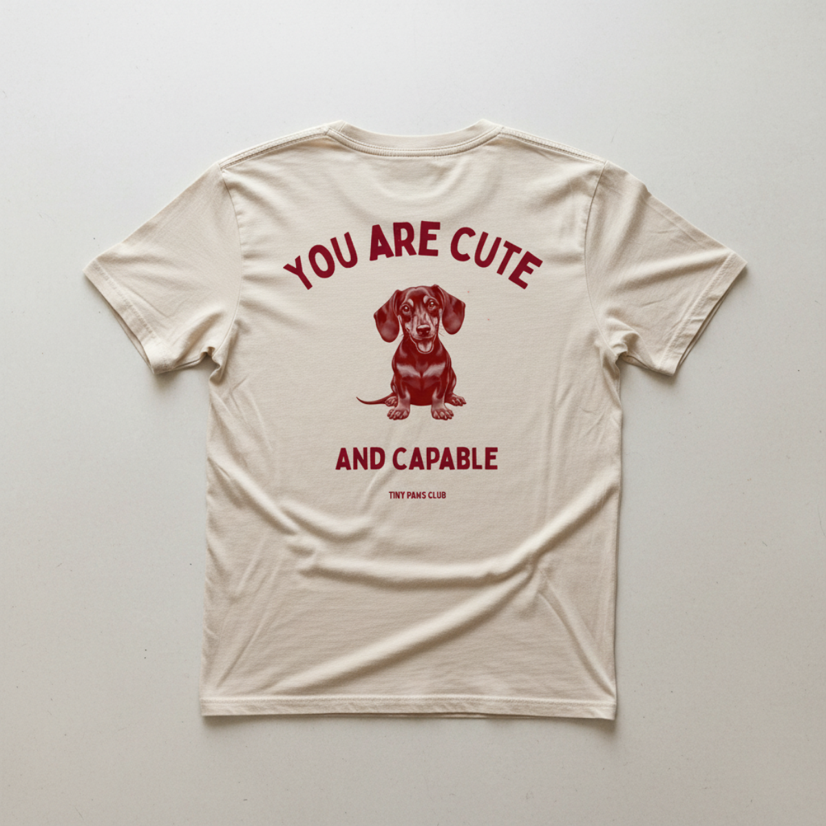 You are cute - bordeaux - dachshund T-shirt