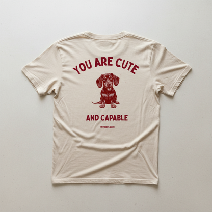 You are cute - bordeaux - dachshund T-shirt