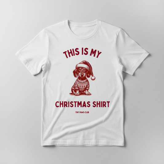 This is my christmas shirt - bordeaux - dachshund T-shirt