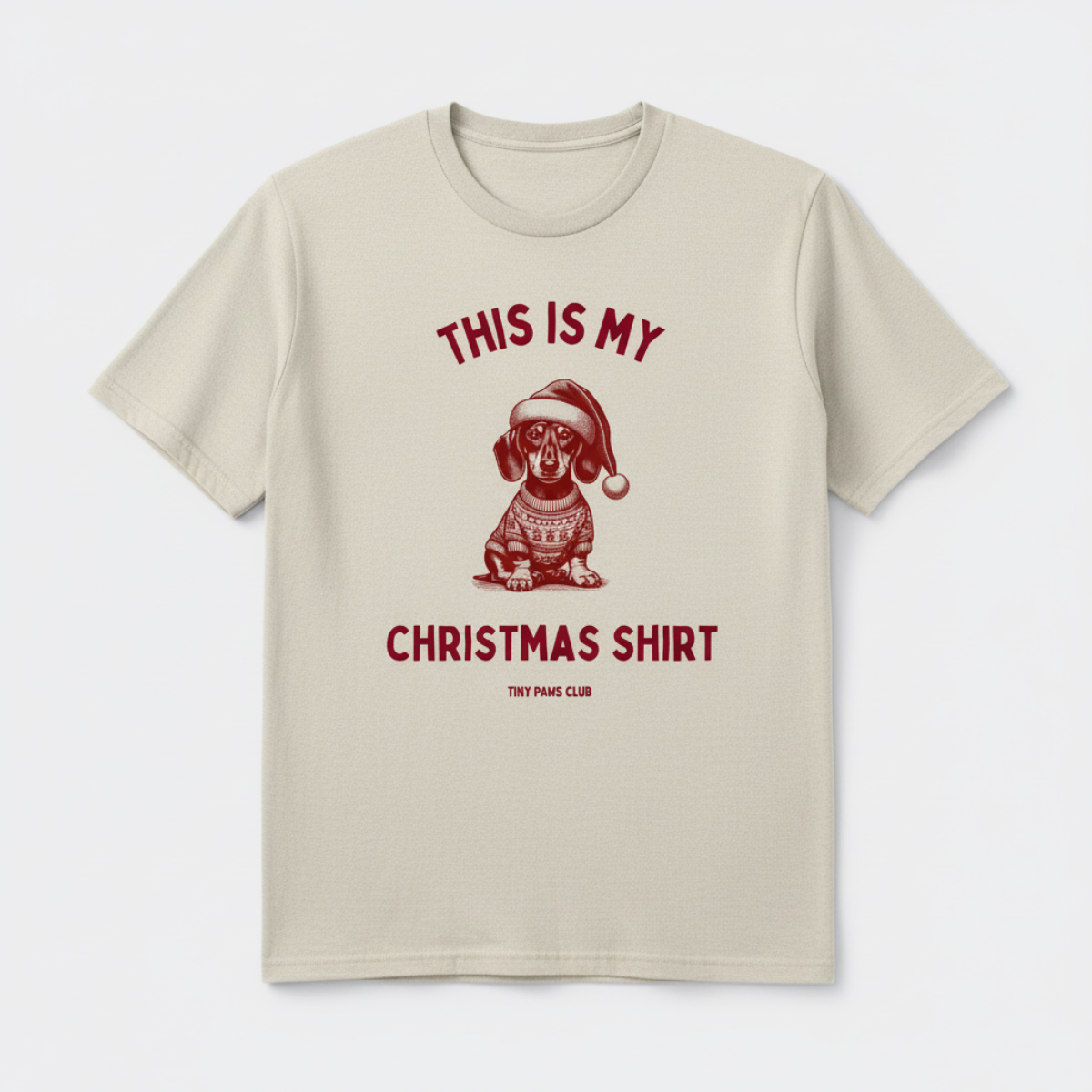 This is my christmas shirt - bordeaux - dachshund T-shirt